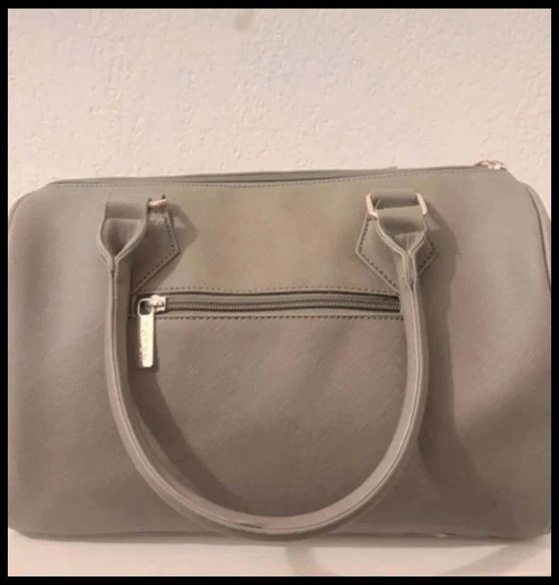 TOTEM large format grey structured bowling handbag – photo 3